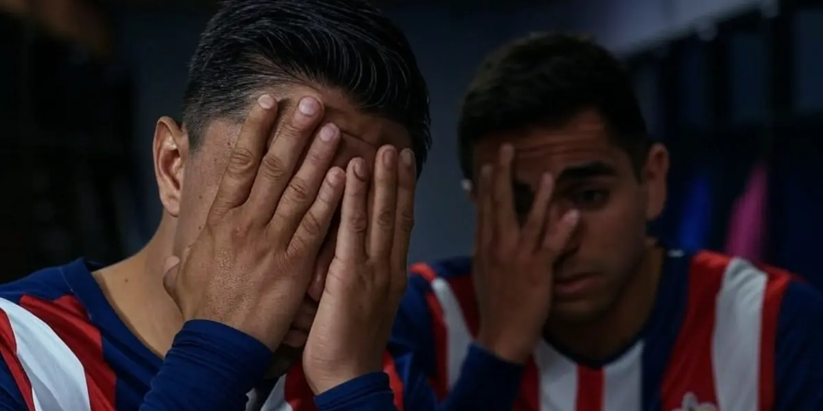 Jugadores de Chivas tristes (Foto: GROK)