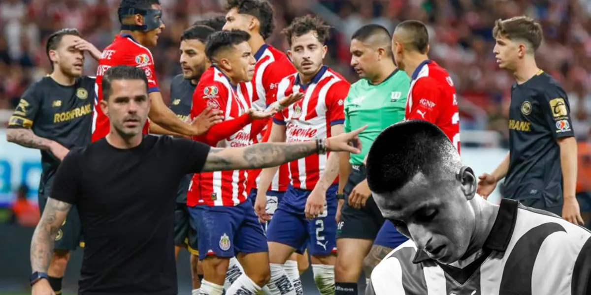 Jugadores de Chivas vs Toluca con Gago y el Piojo lamentándose