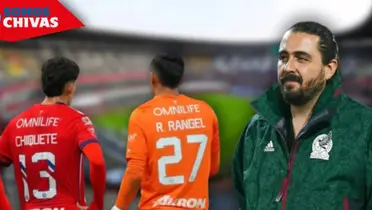 Jugadores de Chivas y Amaury Vergara (Fuente: MEXSPORT)