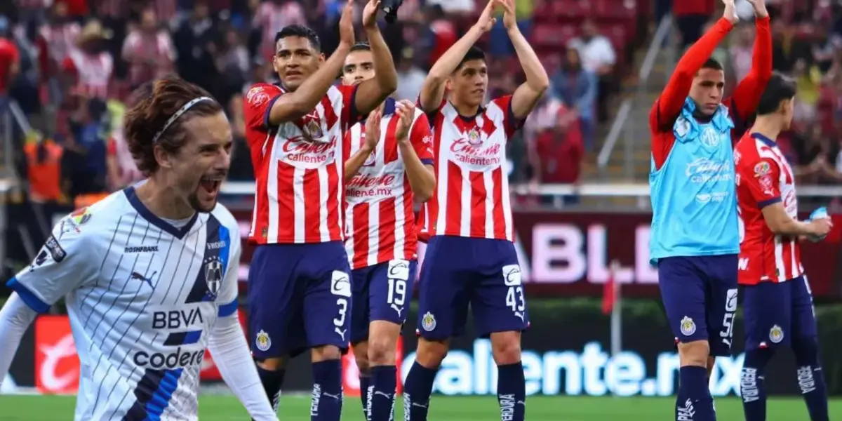 Jugadores de Chivas y Cortizo con Rayados