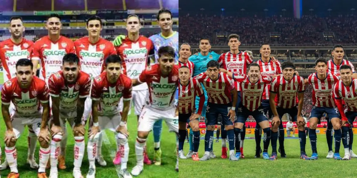 Jugadores de Chivas y Necaxa/FOTO: Récord