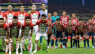 Jugadores de Chivas y Necaxa/FOTO: Récord