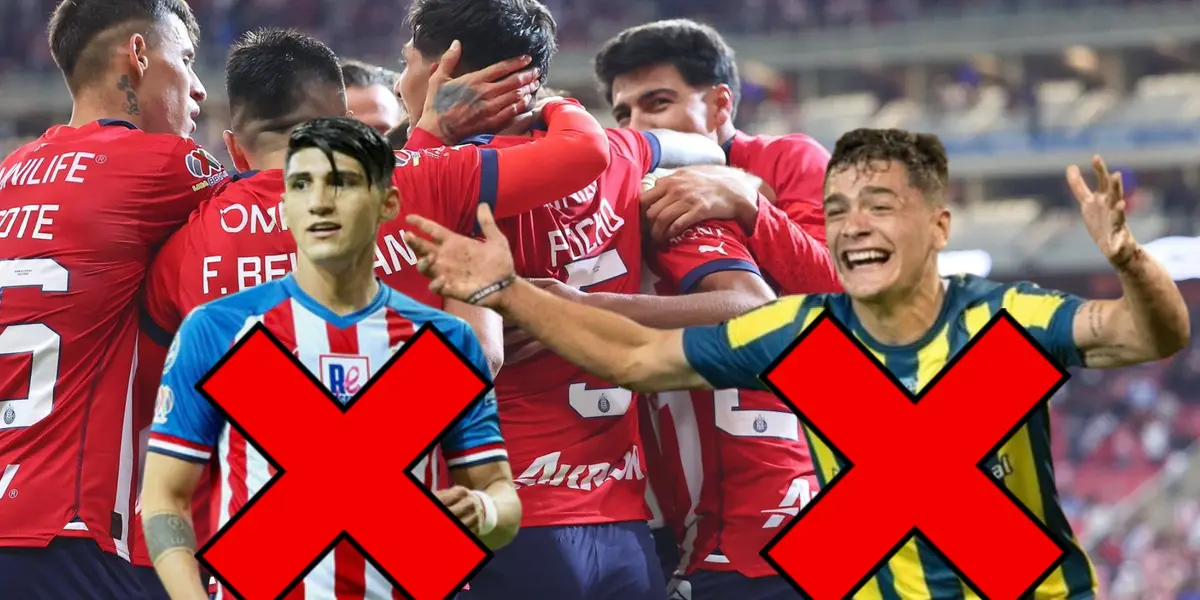 Jugadores de Chivas y Pulido y Dupuy tachados