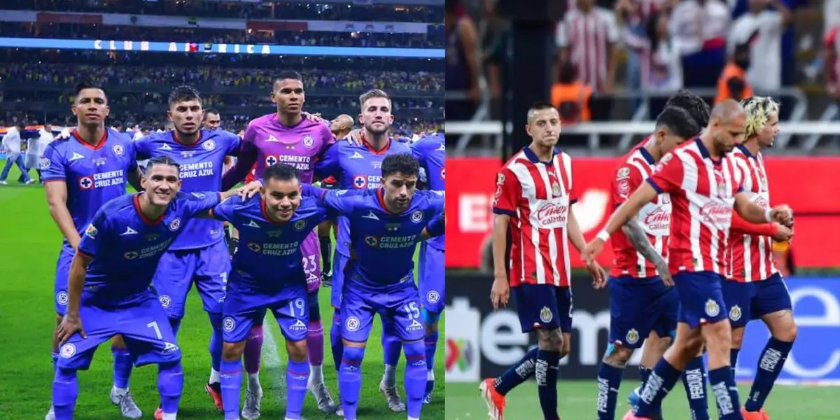 Jugadores de Cruz Azul y Chivas