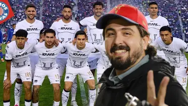 Jugadores de Pumas y Amaury Vergara (Fuente: MEXSPORT)
