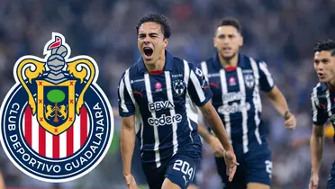 Jugadores de Rayados con escudo de Chivas/FOTO: Rayados