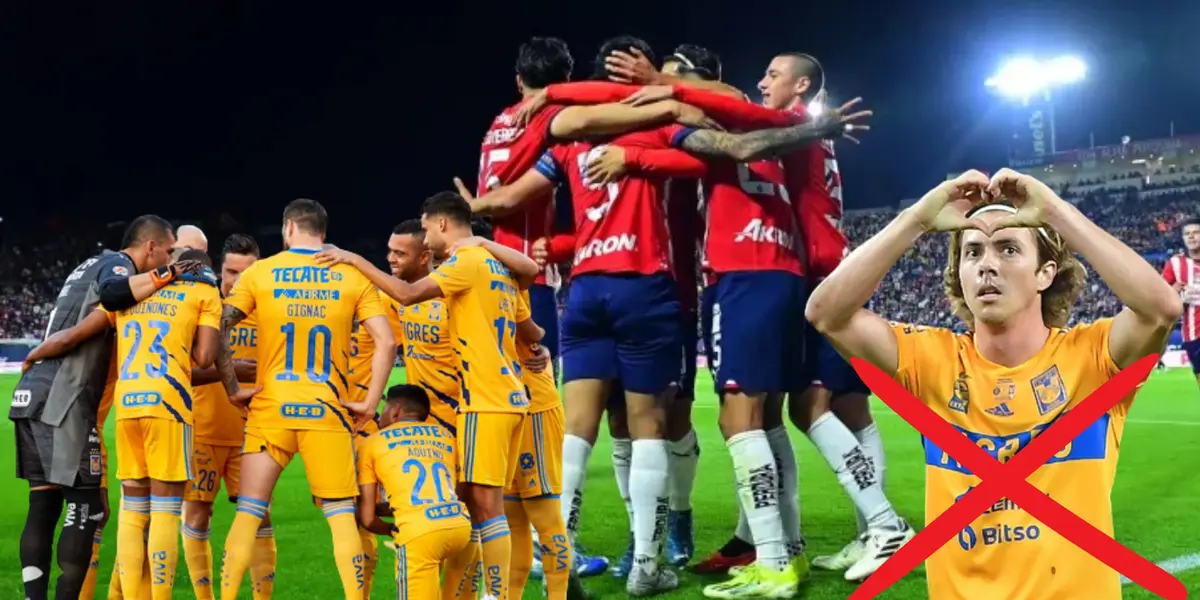 Jugadores de Tigres y de Chivas reunidos y Córdova