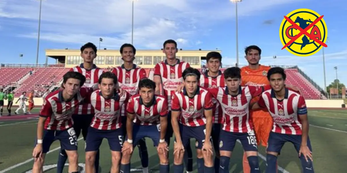 Jugadores del Tapatío y el Logo del América tachado