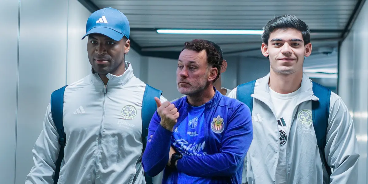 Jugadores en viaje, fondo del Club América, con Milito al frente