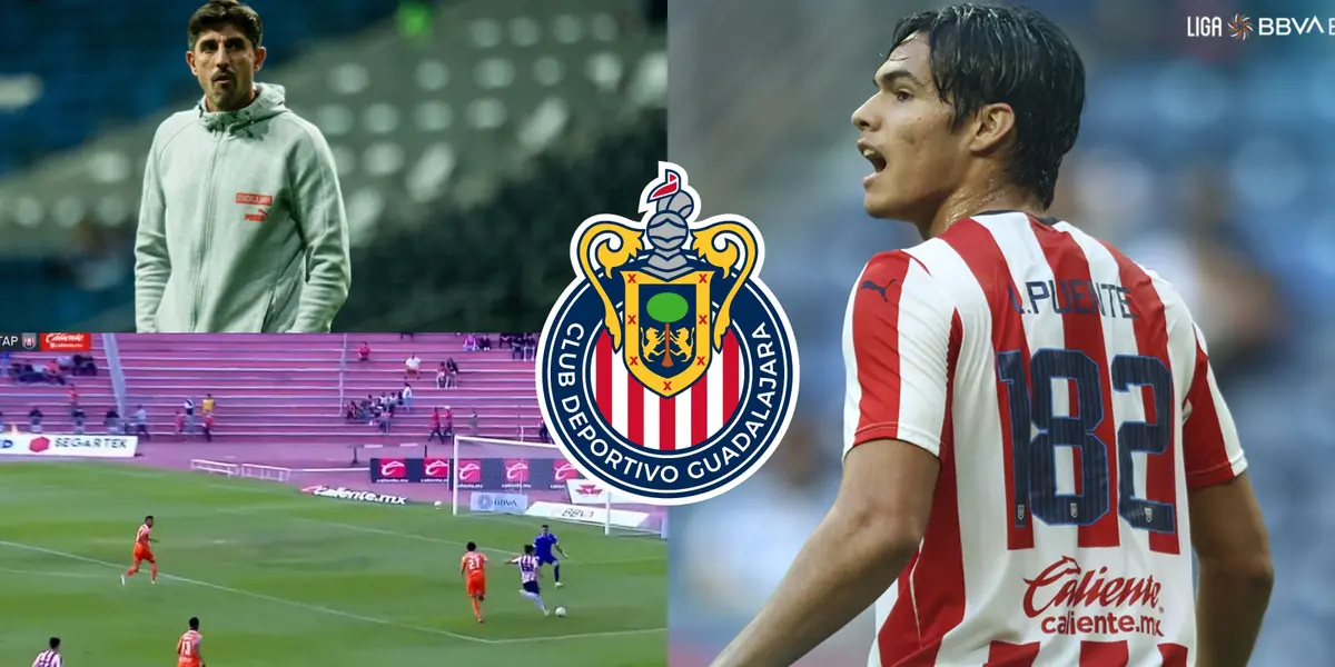 Luis Puente levanta la mano, quiere ser el nuevo 9 de Chivas y ya tiemblan en el primer equipo.