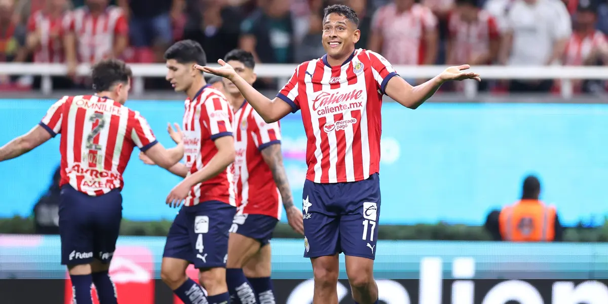 Luis Romo anotó su primer gol como futbolista rojiblanco | Foto: X @chivas