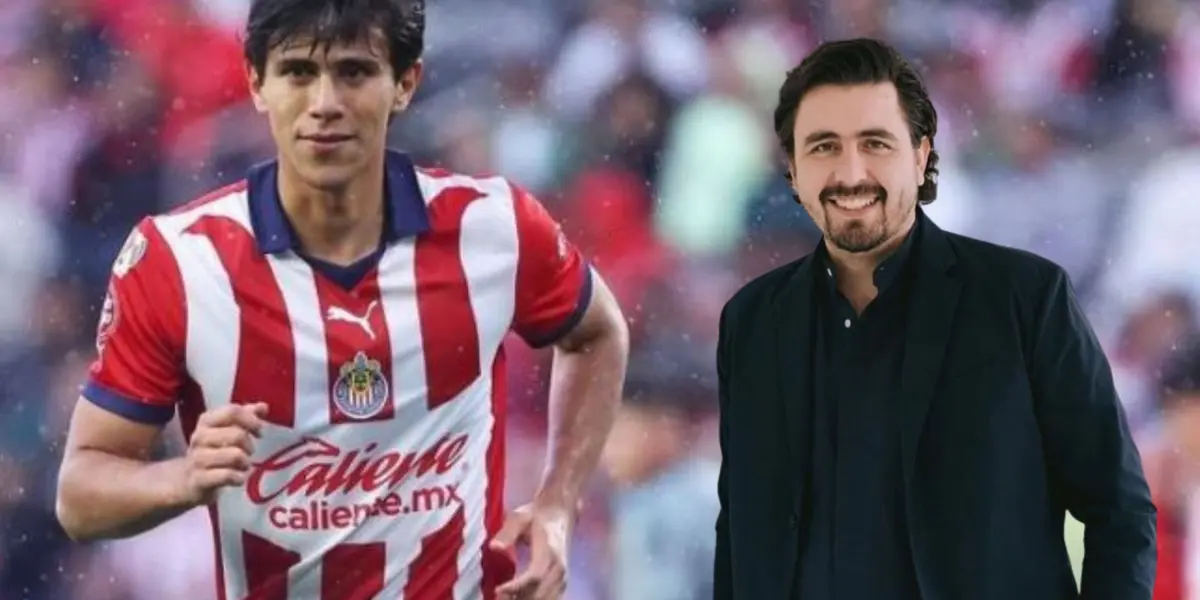 Macías en un partido con Chivas y Amaury Vergara