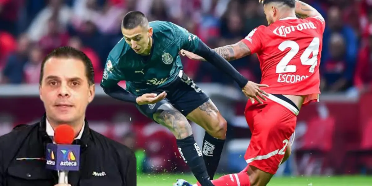 Martinoli narrando y Piojo peleando el balón vs Toluca