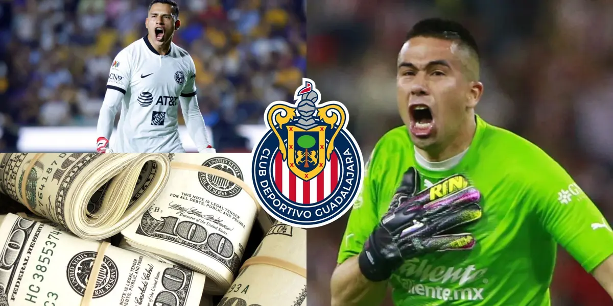 Mientras Luis Ángel Malagón cobra 10 millones en América, lo que Miguel Jiménez cobra en Chivas.