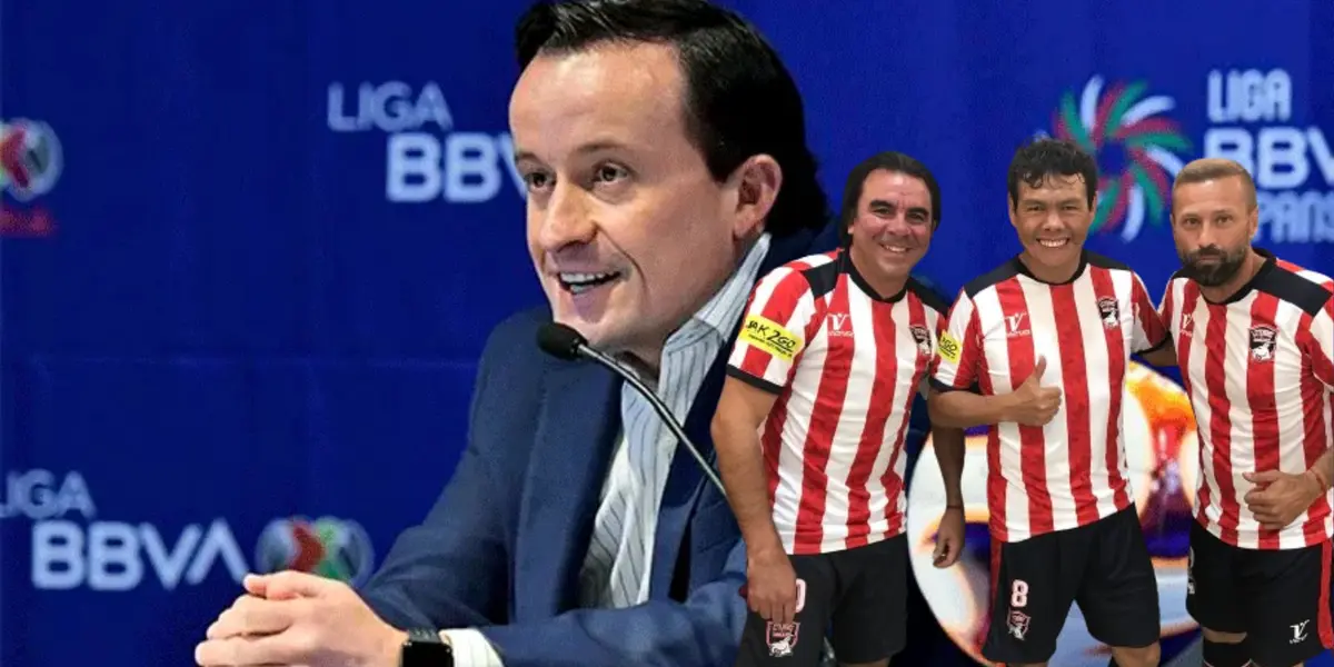 Mikel Arriola y jugadores históricos de Chivas