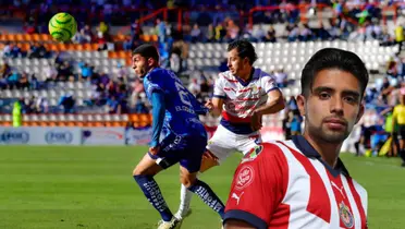 Mozo disputando un balón y Marín