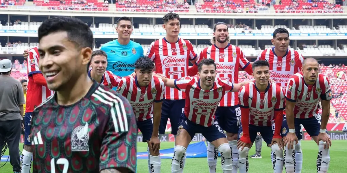 Orbelín Pineda junto a futbolistas de Chivas / FOTO 90 MIN