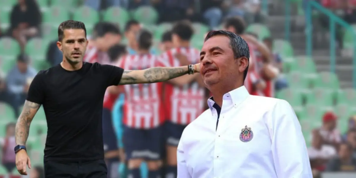 Ortega y Gago con jugadores de Chivas/FOTO: Podium Deportes