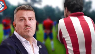 Óscar García y aficionado de Chivas (Fuente: MEXSPORT)