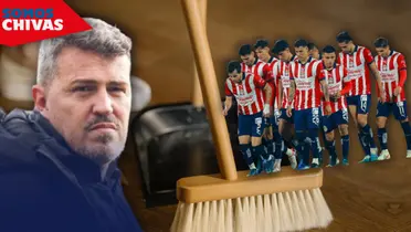 Óscar García y jugadores de Chivas (Fuente: MEXSPORT)