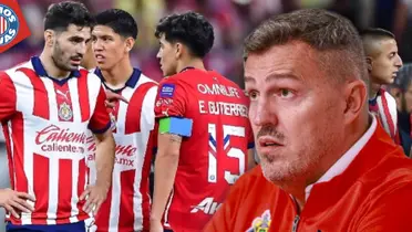 Óscar García y jugadores de Chivas (Fuente: MEXSPORT)