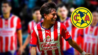 Padilla con la de Chivas y el escudo del América