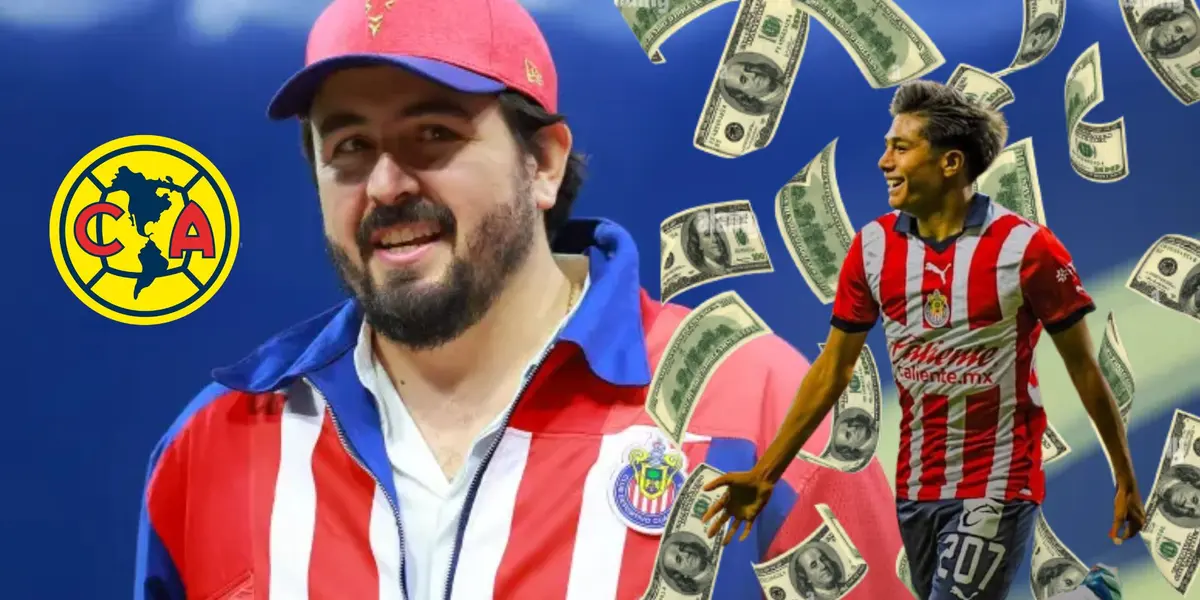 Padilla y amaury con el escudo del América