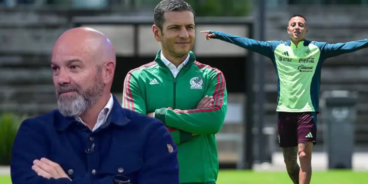 Piojo Alvarado con el Tricolor y el Doctor García con Jaime Lozano