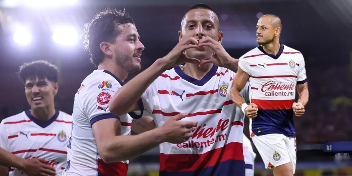 Piojo, Mozo, Guti y Chicharito celebrando