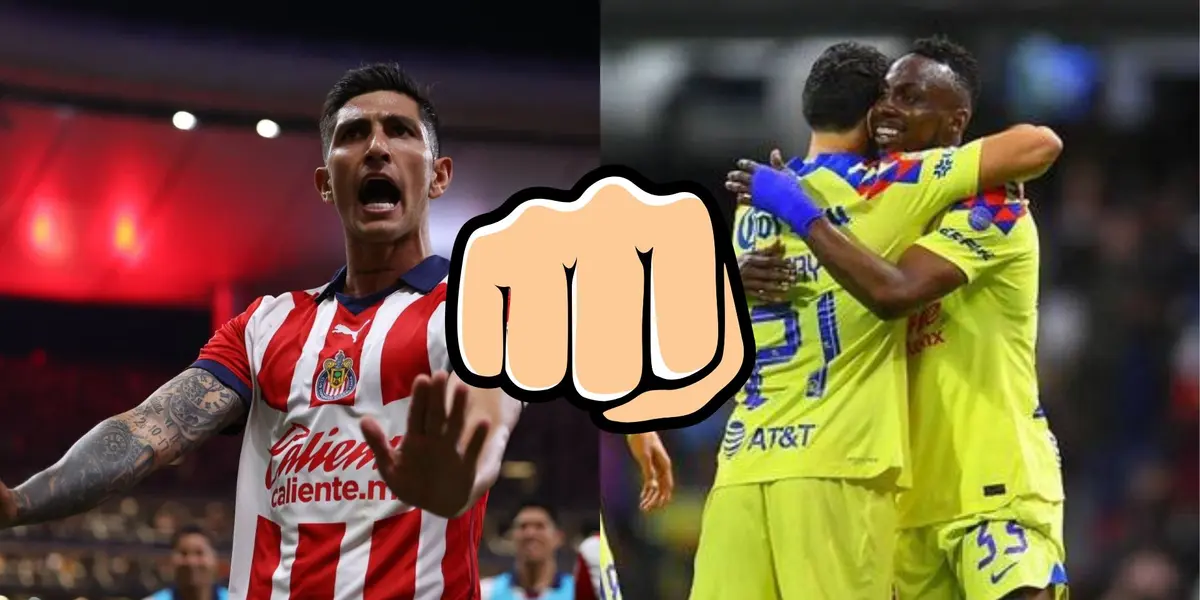 Pocho celebrandony jugadores del América celebrando