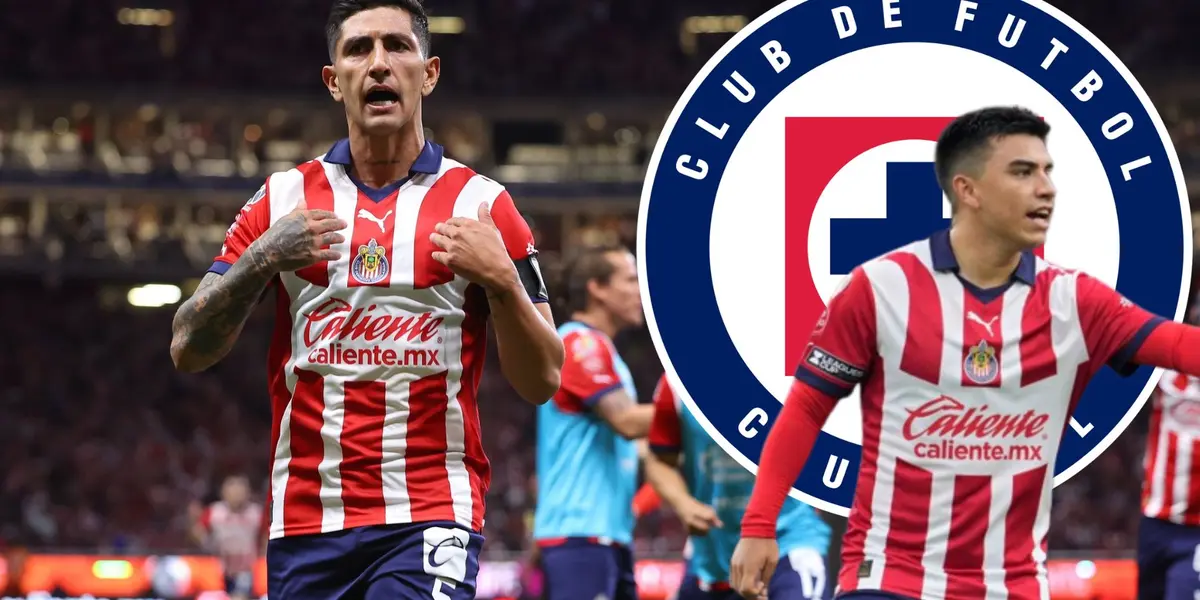 Pocho festejando, el Nene con el escudo de Cruz Azul