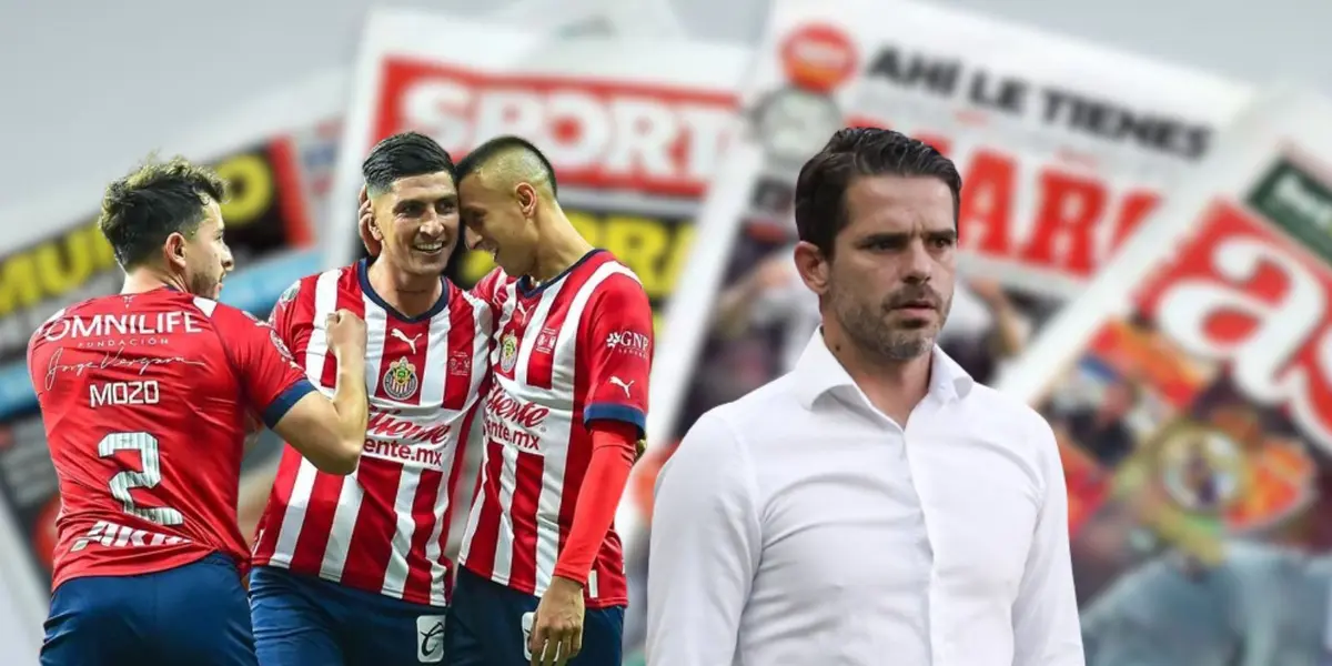 Prensa con jugadores de Chivas y Gago/FOTO: W Deportes
