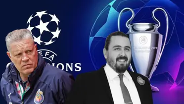 Ricardo Peláez y Amaury con el trofeo de la Champions