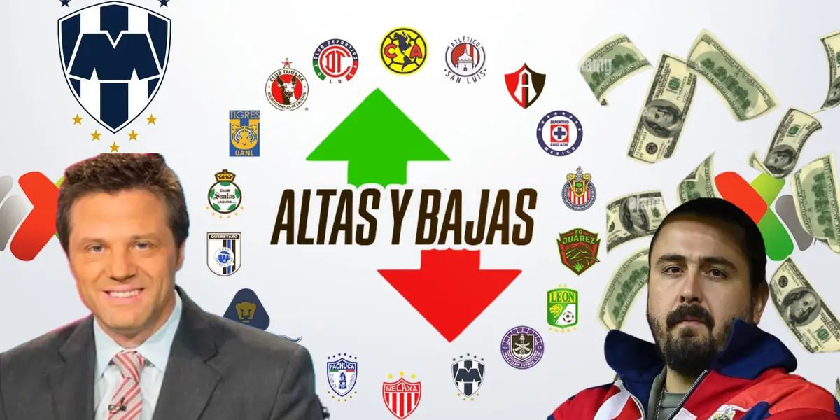 Tato Noriega con el escudo de Monterrey y Amaury