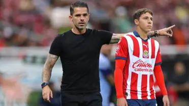 tiloncito y Gago en partido con Chivas