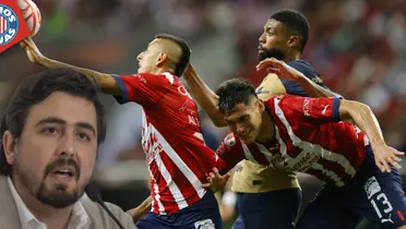 Amaury Vergara y jugadores de Chivas (Fuente: MEXSPORT)