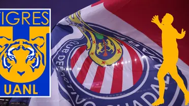 Fondo de Chivas con escudo de Tigres