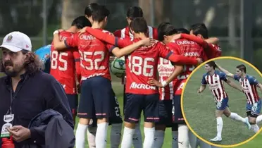 Jóvenes de Chivas con Amaury/FOTO:  Récord 