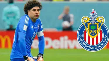 Ochoa en partido. Foto: ESTO, con escudo de Chivas