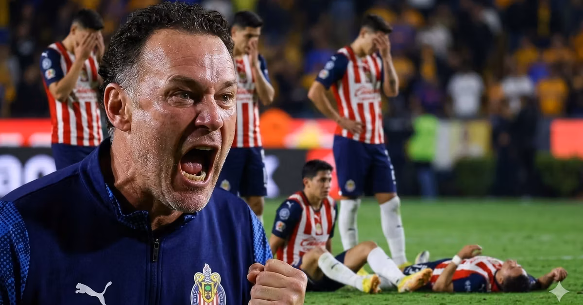 (FOTO) ¿Gabriel Milito explotó? Lo que hizo el DT de Chivas con sus jugadores tras la goleada de Tigres